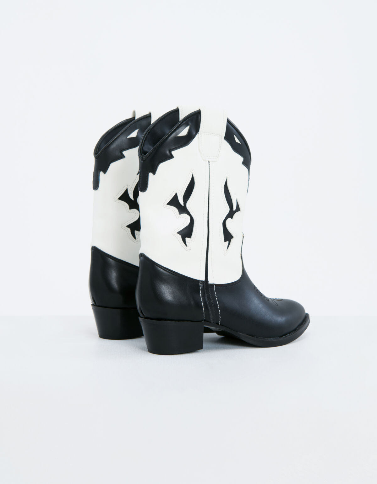 Cowboystiefel Schwarz/Weiß SCHOENEN SHOEBY