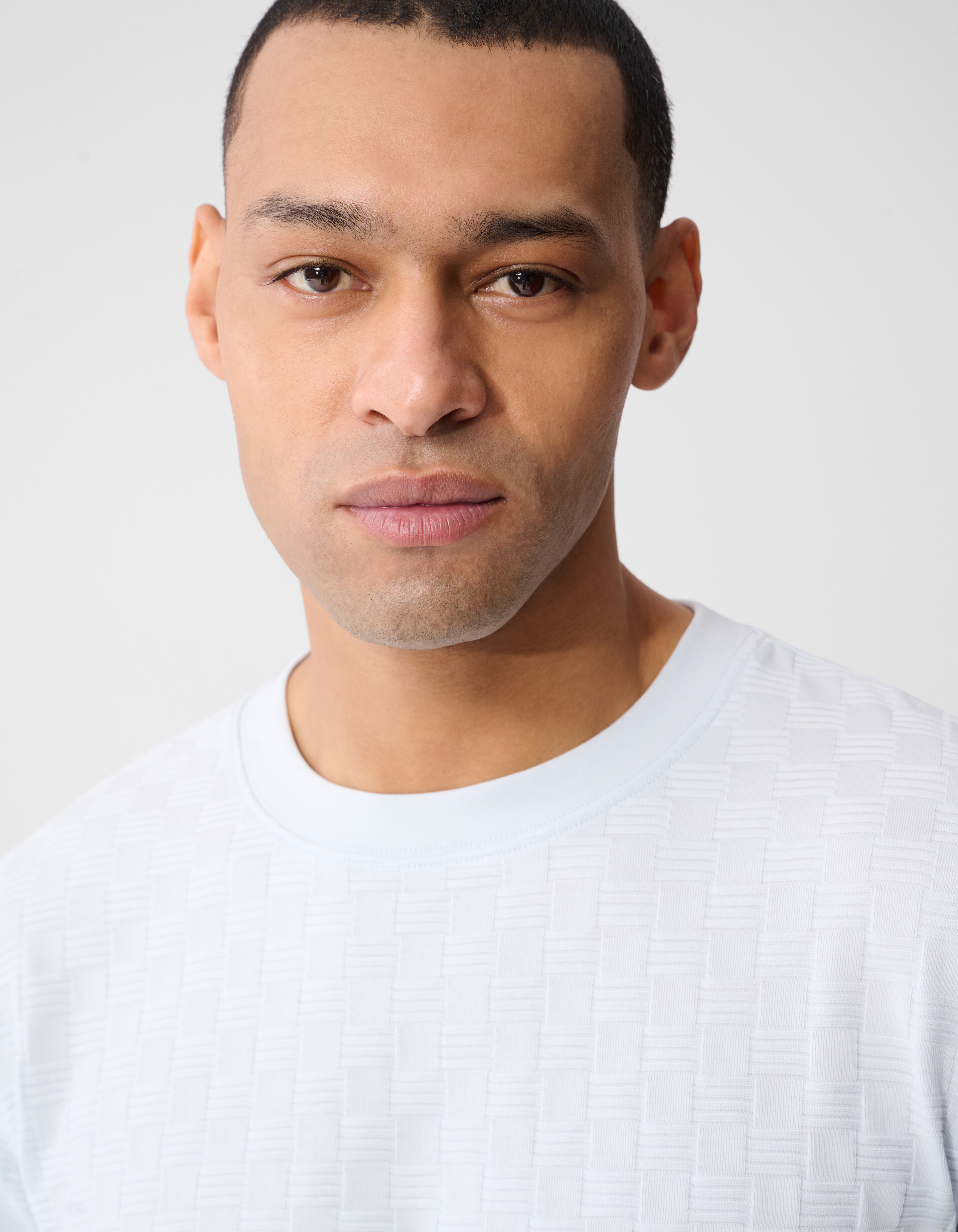 Struktur T-Shirt Hellblau SHOEBY MEN