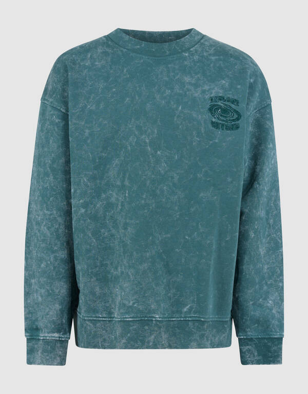 Washed Artwork Pullover Dunkelblau SHOEBY BOYS