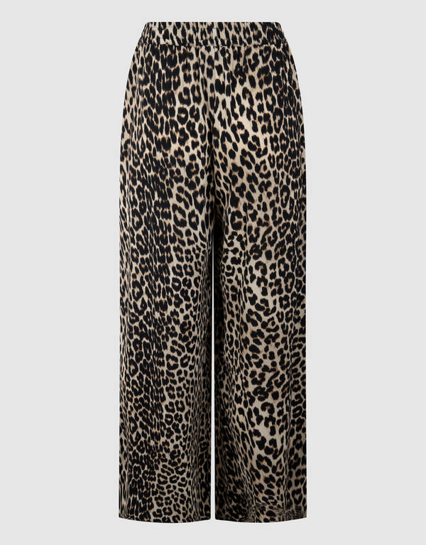 Leopard Weitbein-Hose Braun SHOEBY WOMEN