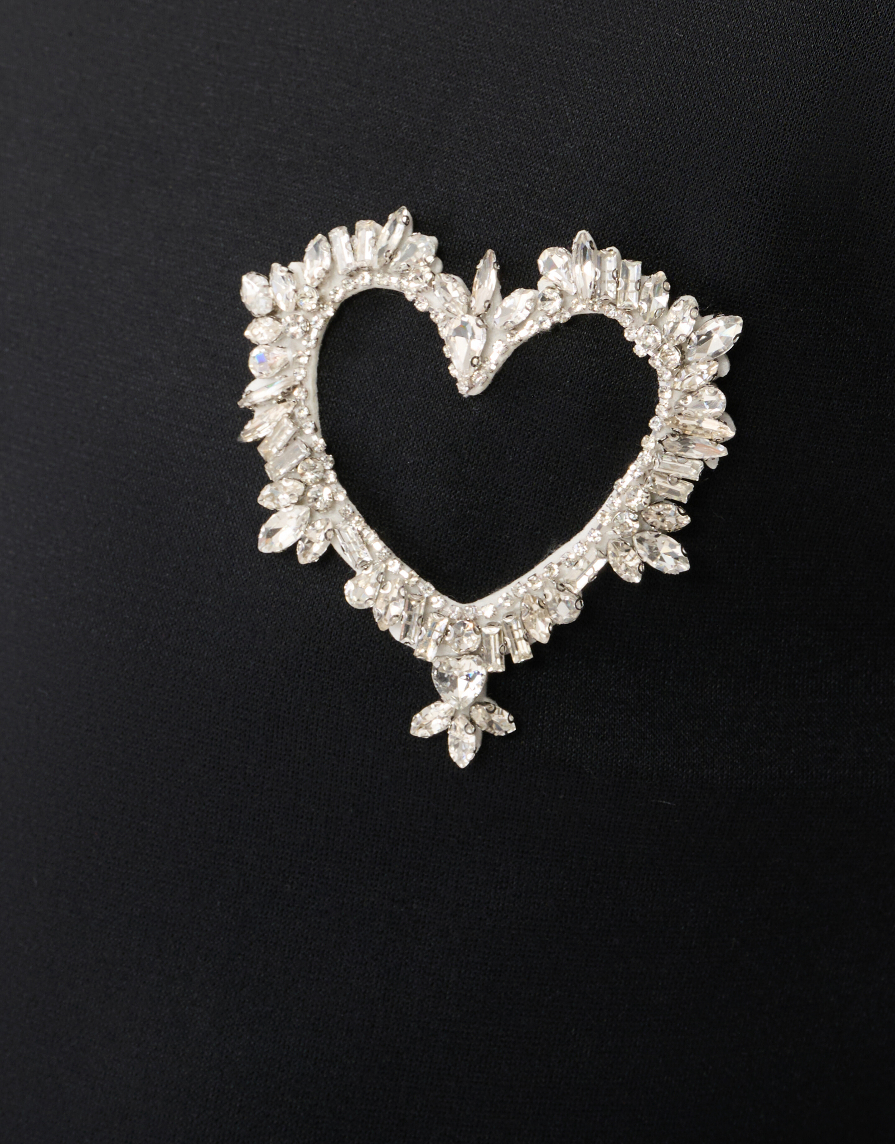 Schwarzes Sweatshirtkleid mit Herzchenmuster SHOEBY GIRLS