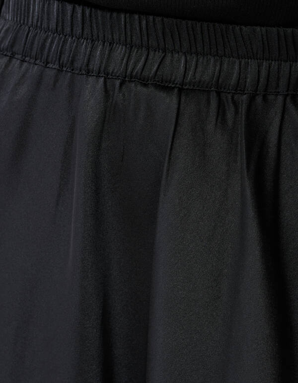 Satinstoff Maxi Rock Schwarz SHOEBY WOMEN