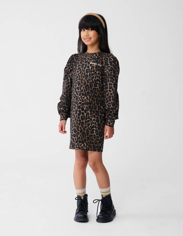 Bedrucktes Leoparden-Minikleid Braun SHOEBY GIRLS