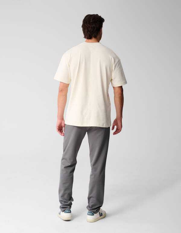 Stickerei Kunstwerk T-Shirt Gebrochen Wei&szlig; SHOEBY MEN