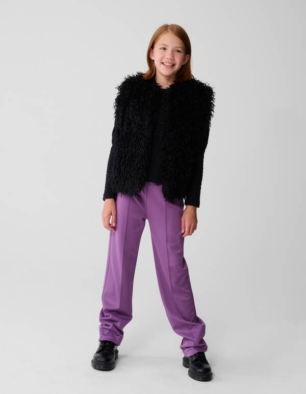 Sportliche Hose mit weitem Bein in Lila SHOEBY GIRLS