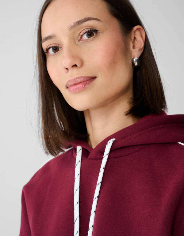 Cropped Sweat Hoodie Dunkelrot SHOEBY WOMEN