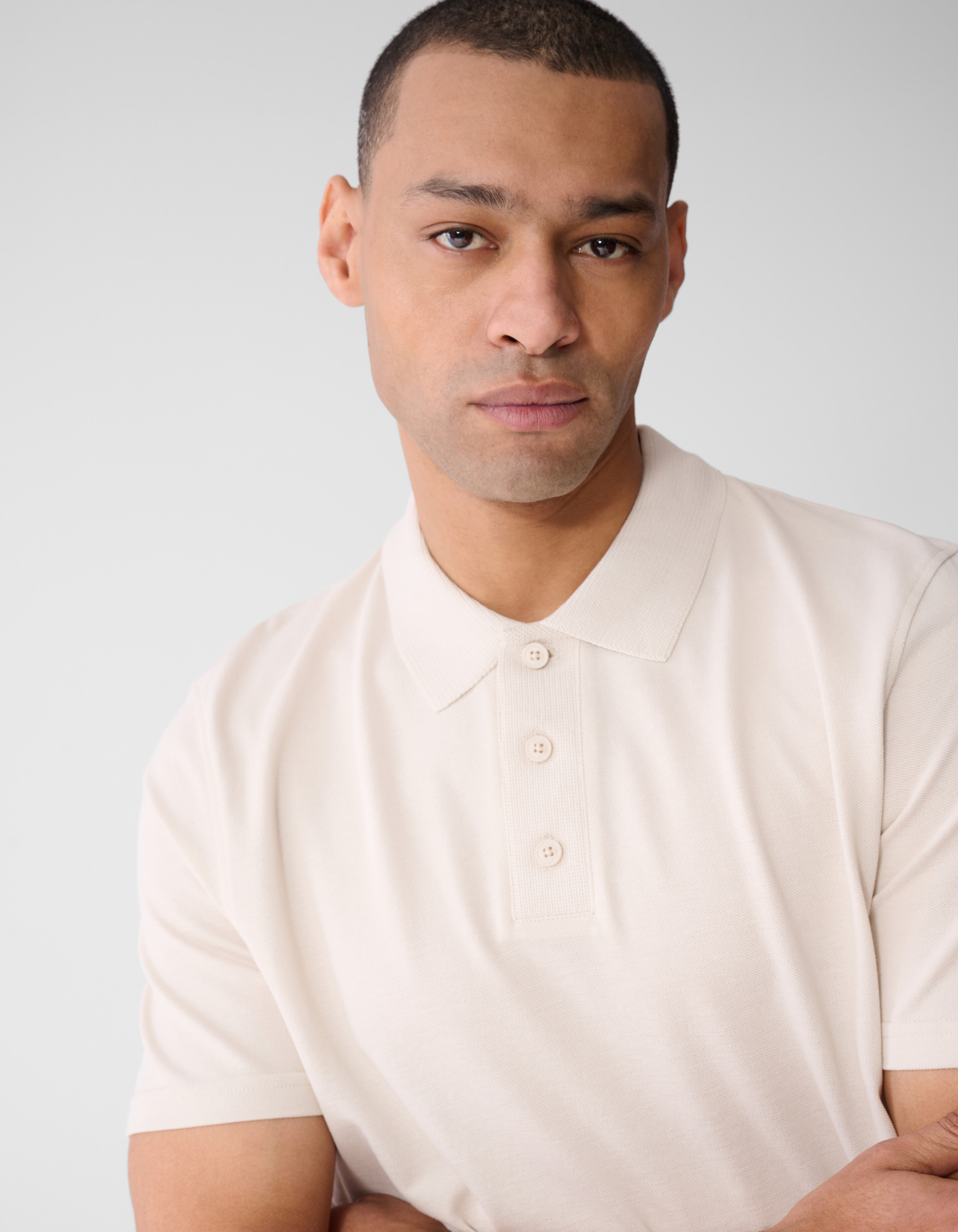 Strickpolo Hellgrau SHOEBY MEN