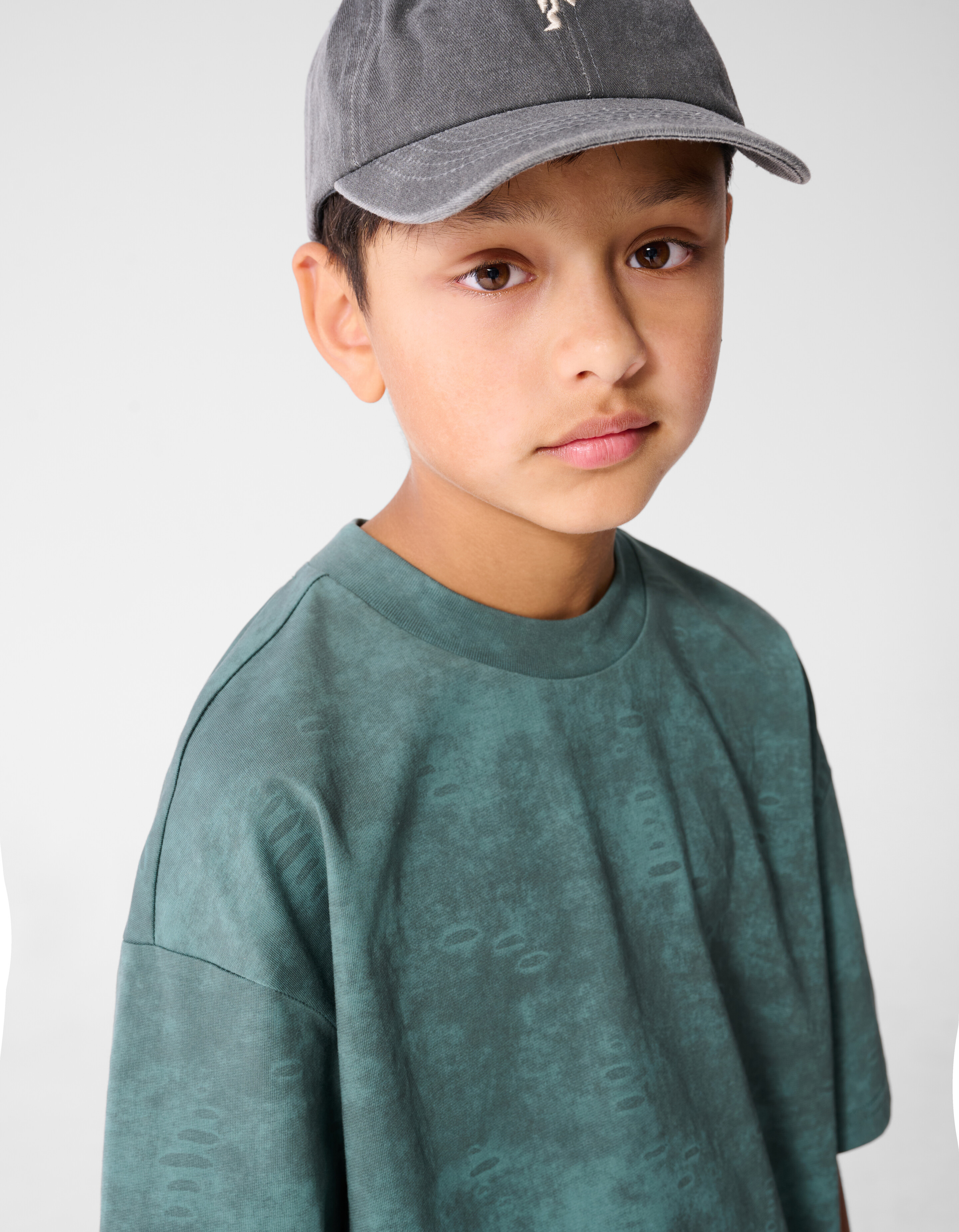 Verwaschenes T-Shirt Gr&uuml;n SHOEBY BOYS