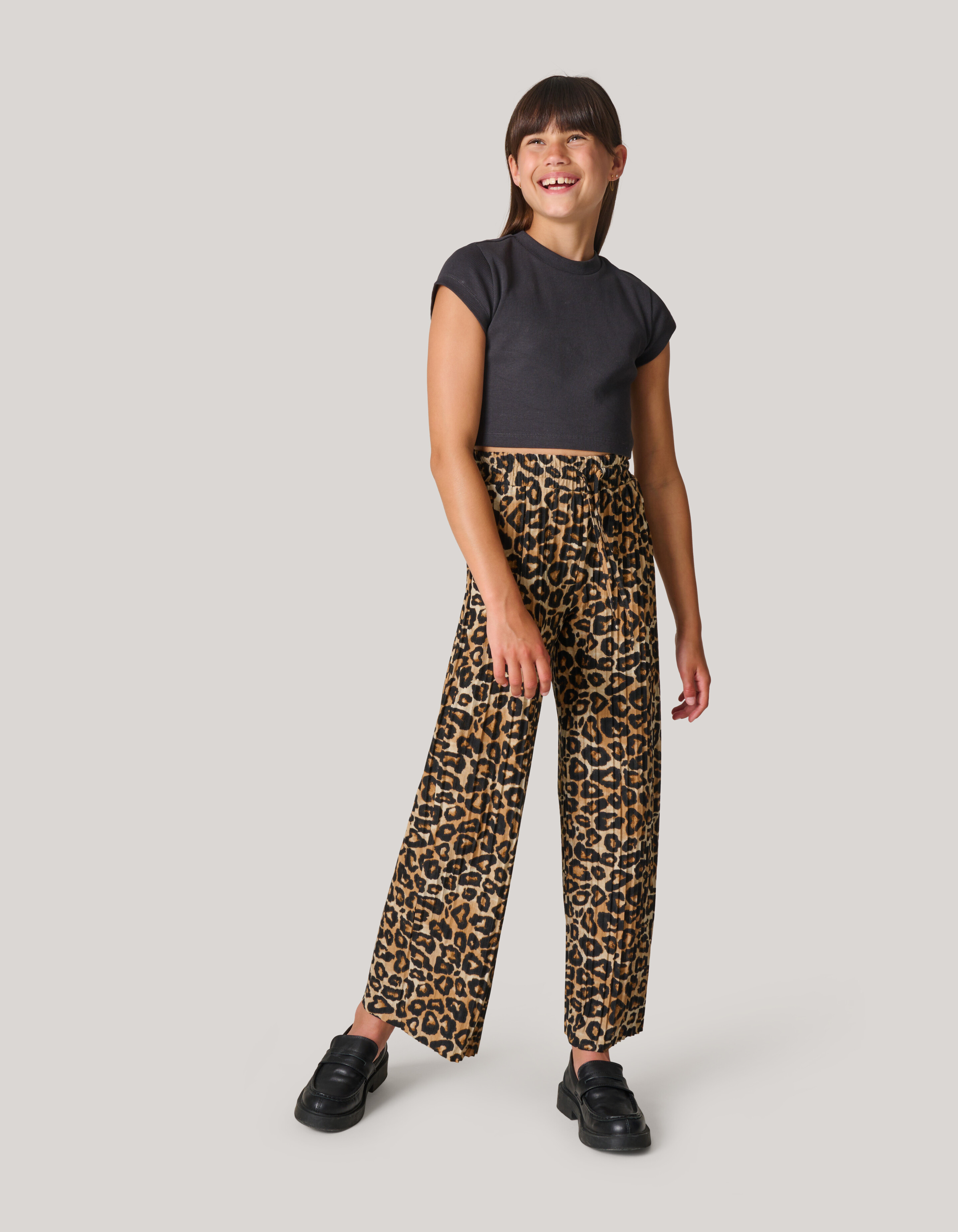 Leopard Plissé-Hose SHOEBY GIRLS