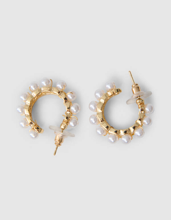 Perlen Creolen Gold SHOEBY ACCESSOIRES