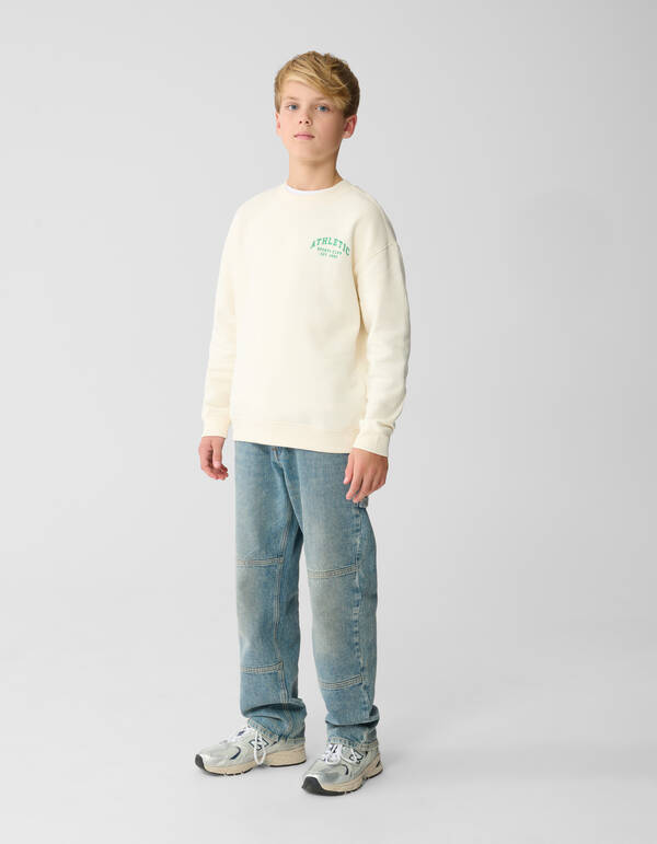 Sportlicher Pullover mit Grafikmuster, Off-White SHOEBY BOYS