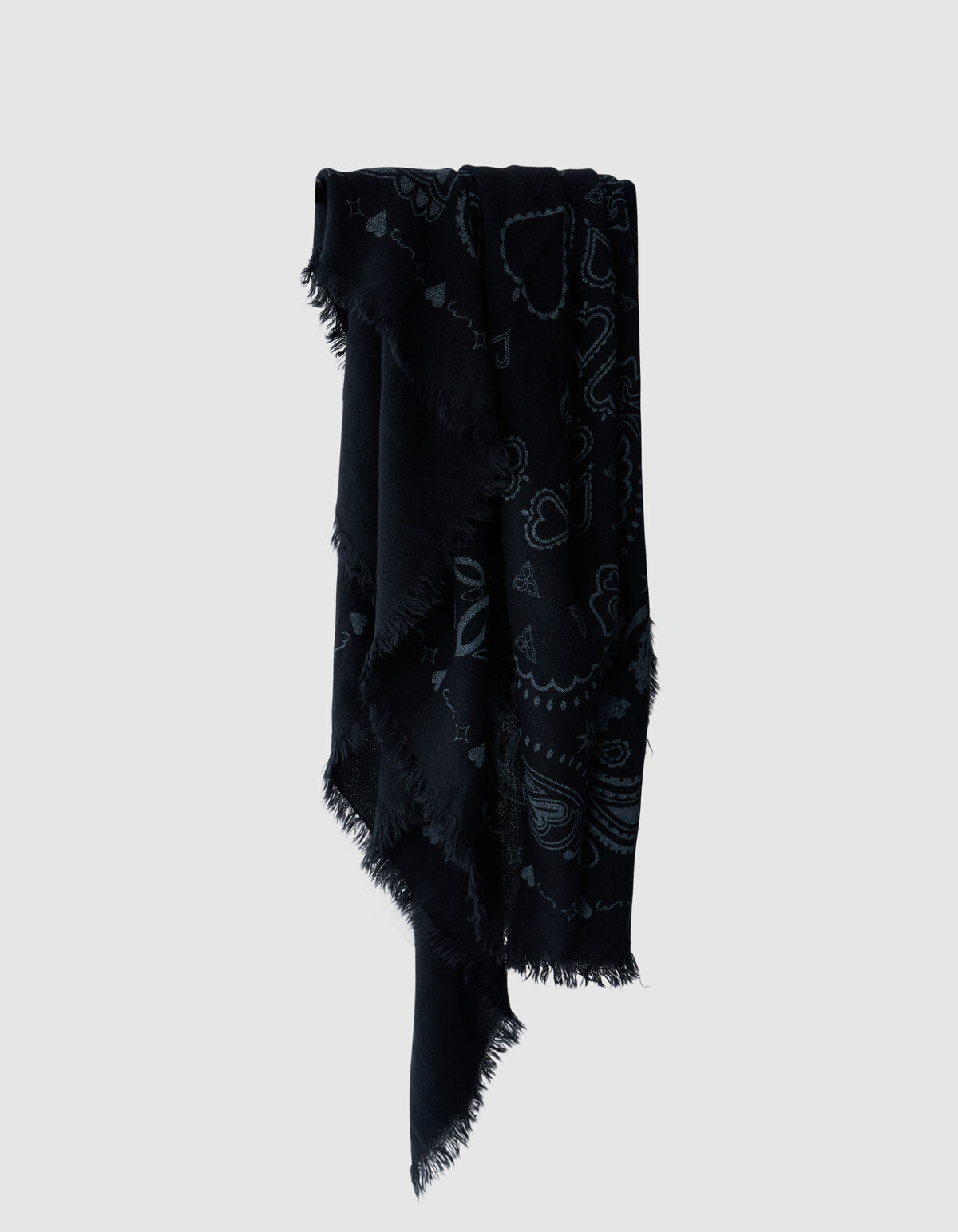 Quadratischer Schal mit Paisleymuster in Schwarz SHOEBY ACCESSOIRES