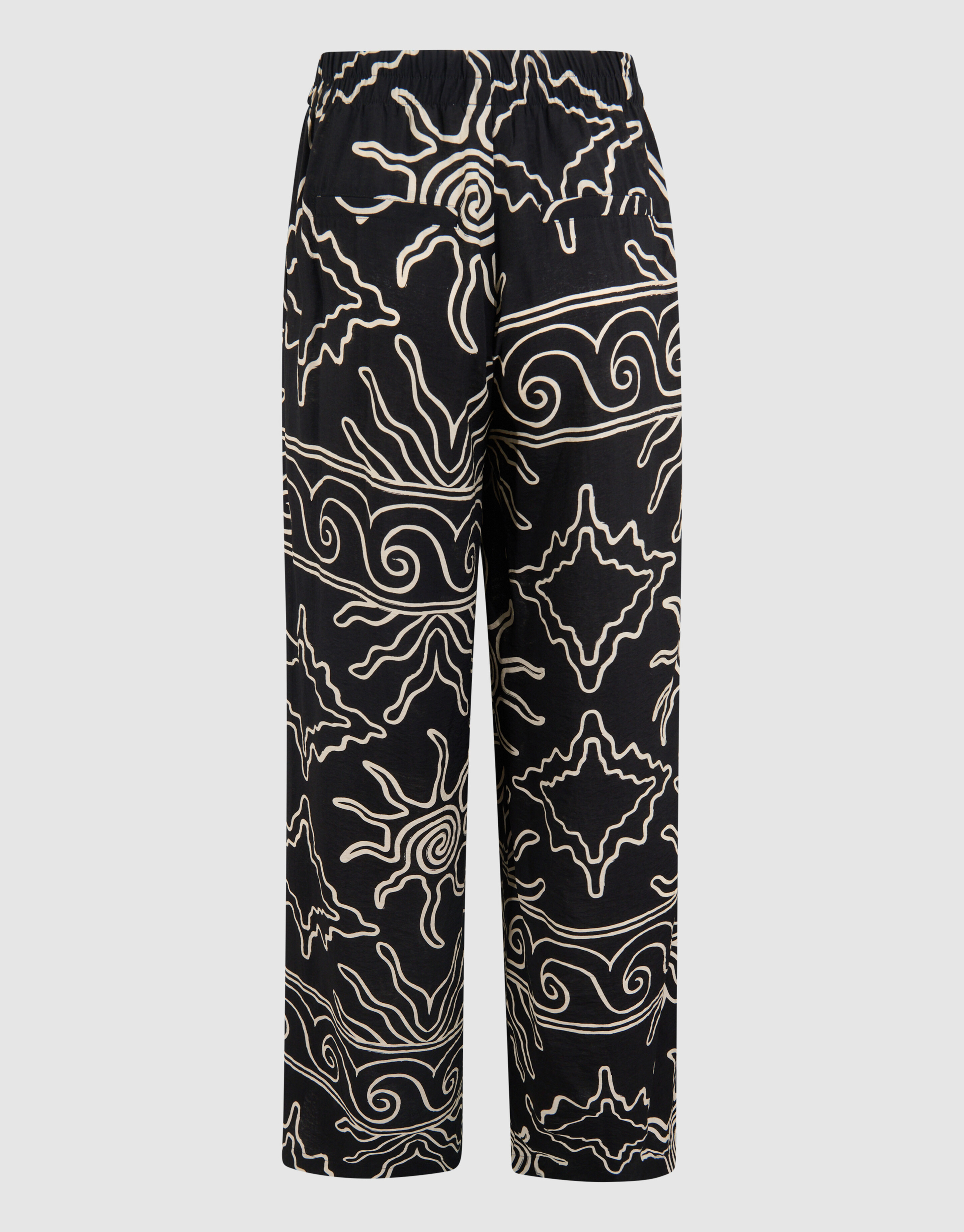 Bedruckte Hose mit weitem Bein Schwarz SHOEBY WOMEN