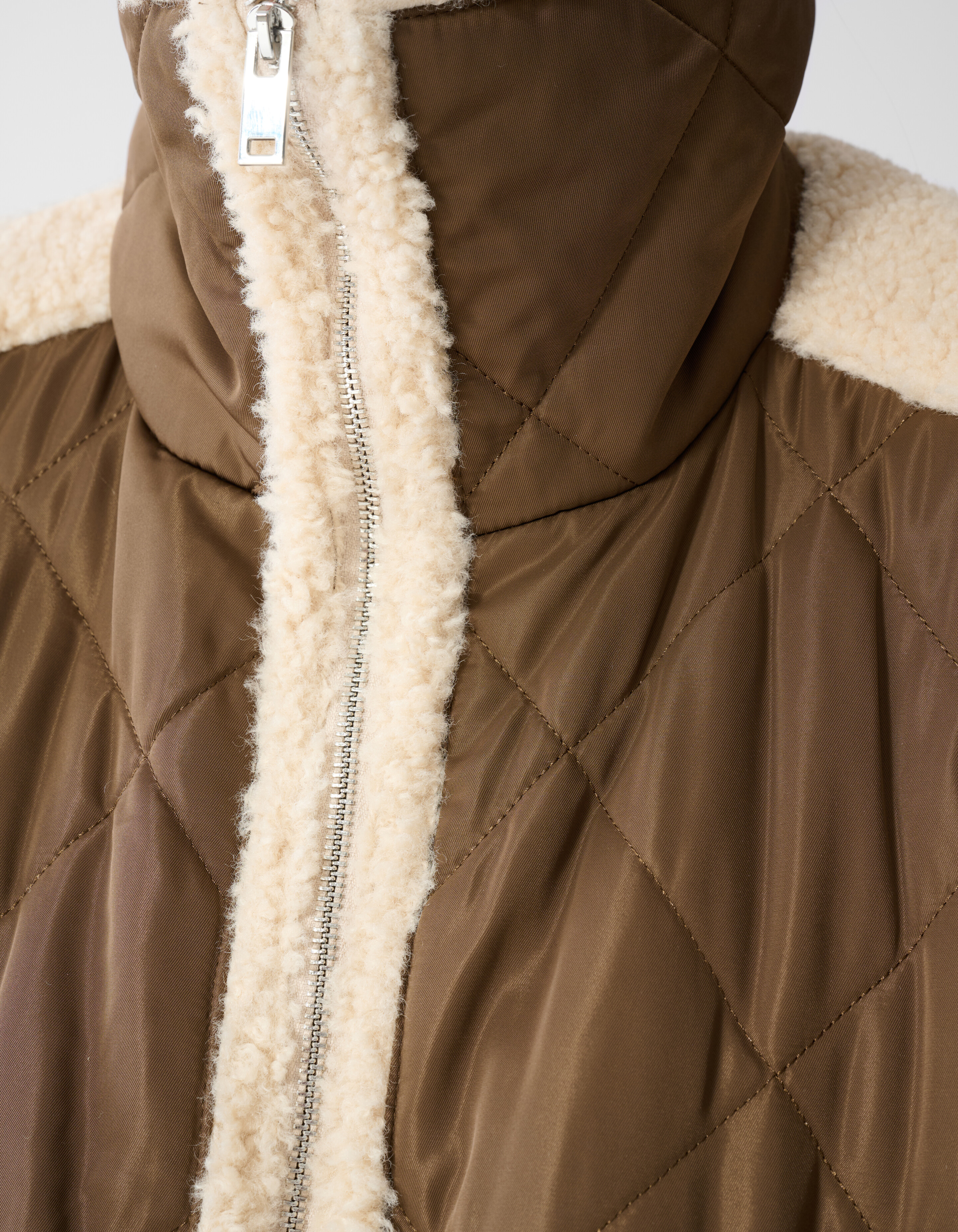 Weiche wattierte Jacke Braun/Beige SHOEBY WOMEN