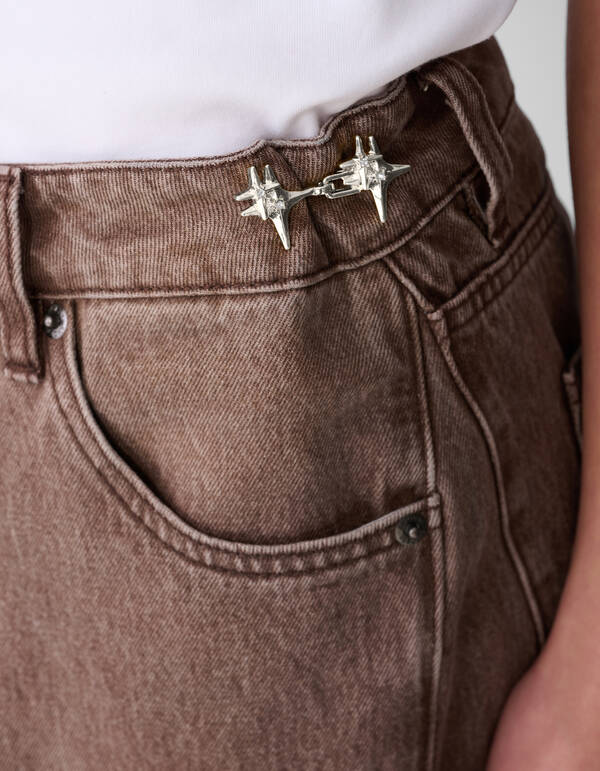 Spark Jeans-Anstecknadeln Silber SHOEBY ACCESSOIRES