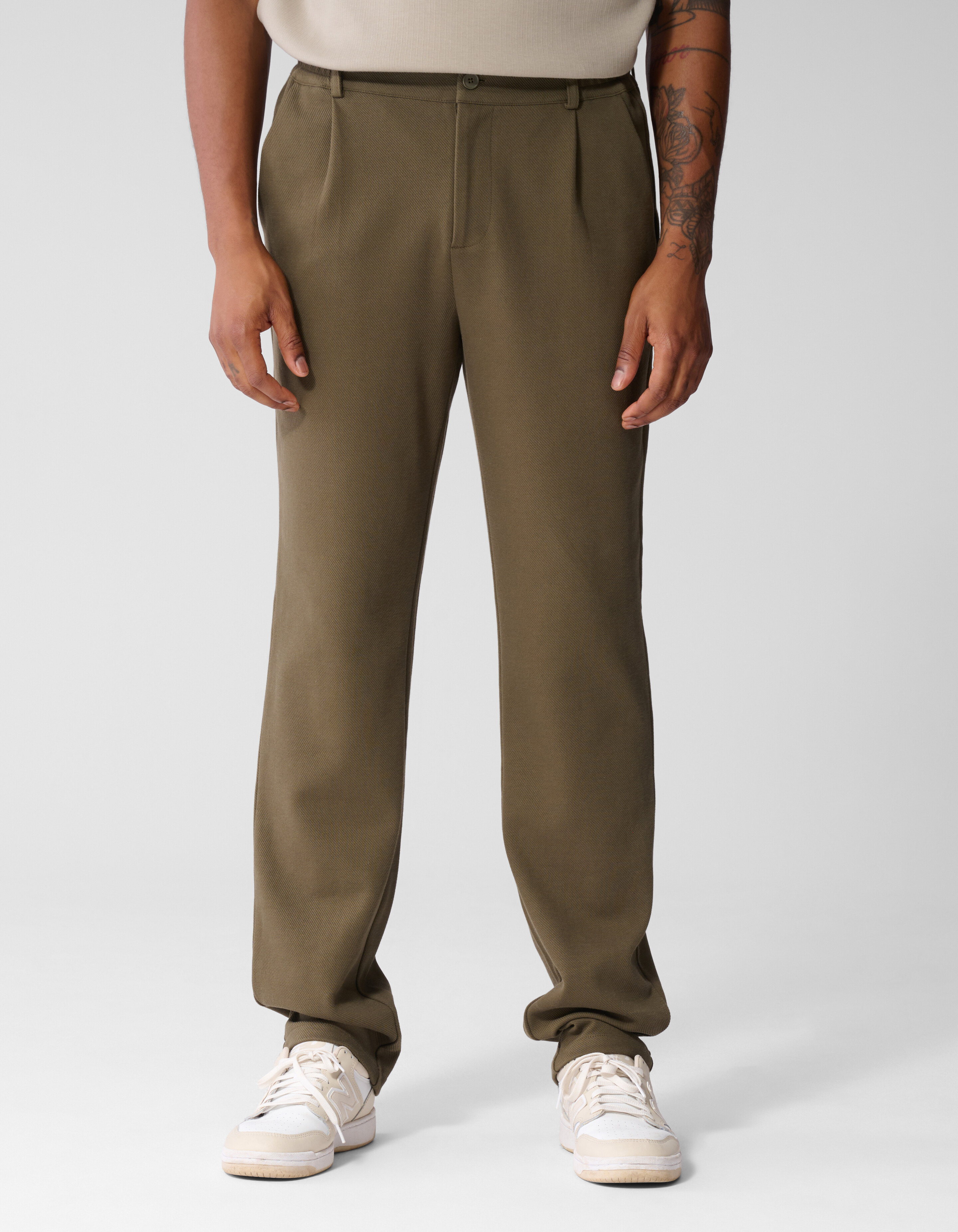 Hose mit Keper-Struktur Dunkelgr&uuml;n SHOEBY MEN