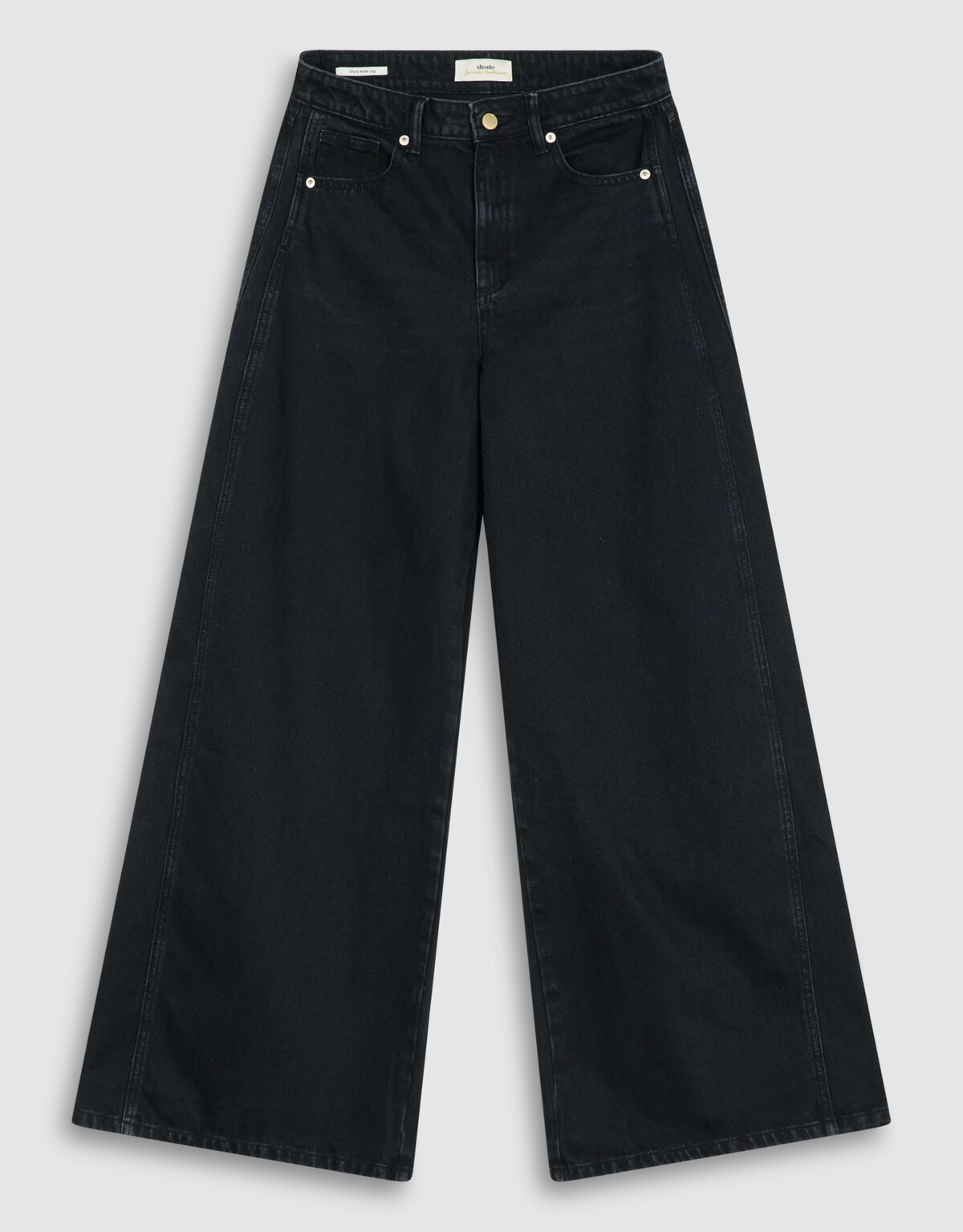 Ultra Wide Leg Fit Jeans Schwarz By Lonneke SHOEBY WOMEN