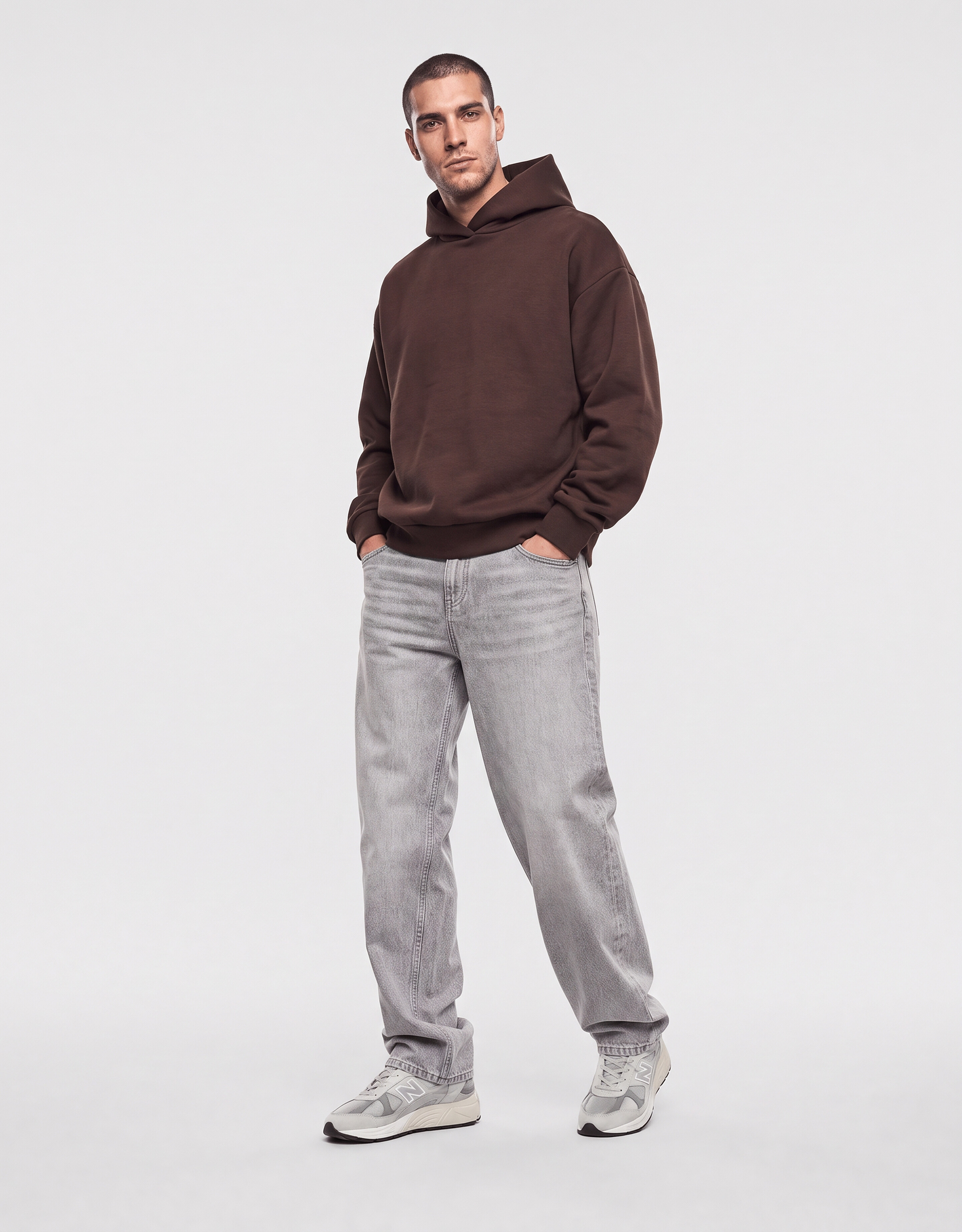 Interlock-Hoodie Dunkelbraun SHOEBY MEN