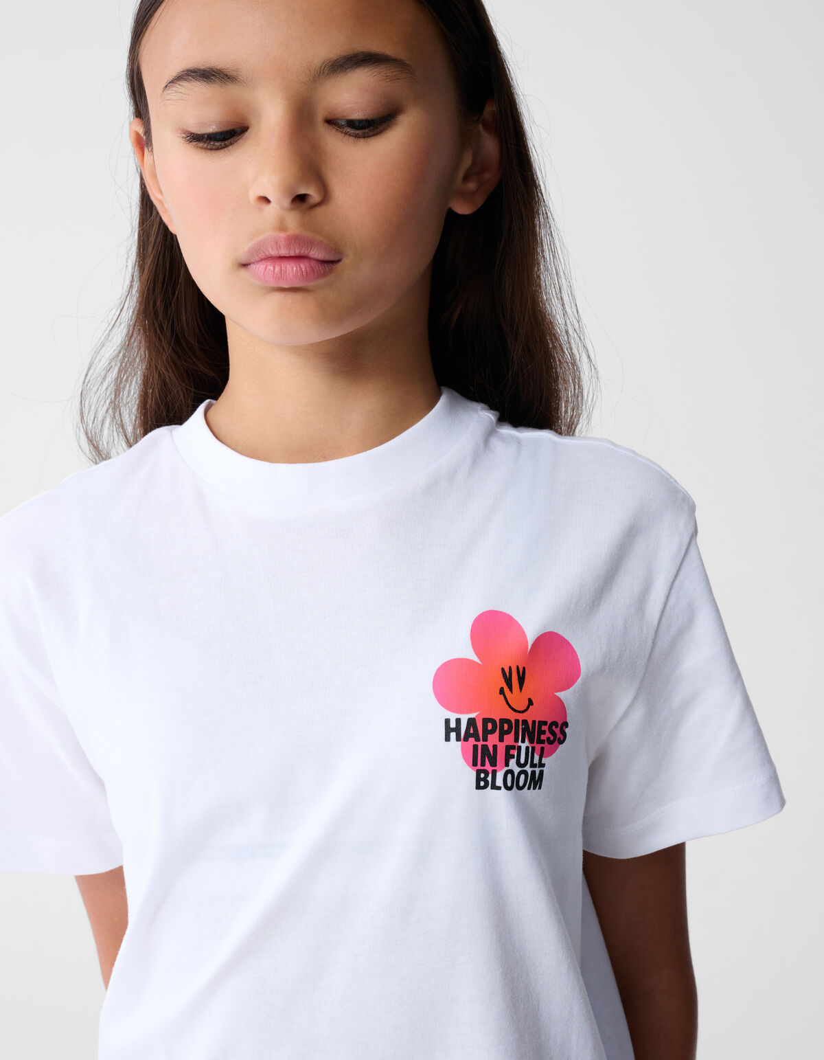 Happiness Artwork T-Shirt Wei&szlig; SHOEBY GIRLS