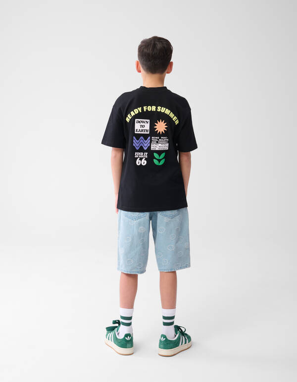 Artwork T-shirt Schwarz SHOEBY BOYS