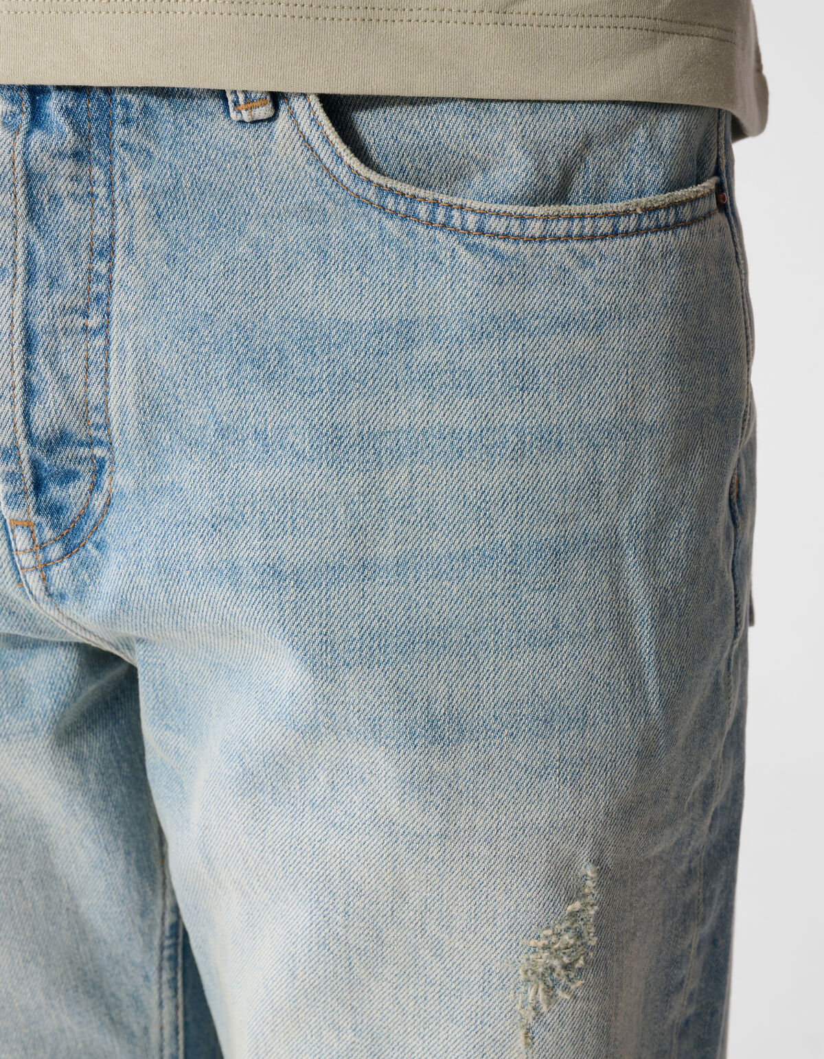 Zerst&ouml;rte Relaxed Fit Jeans, gebleicht, L32 SHOEBY MEN