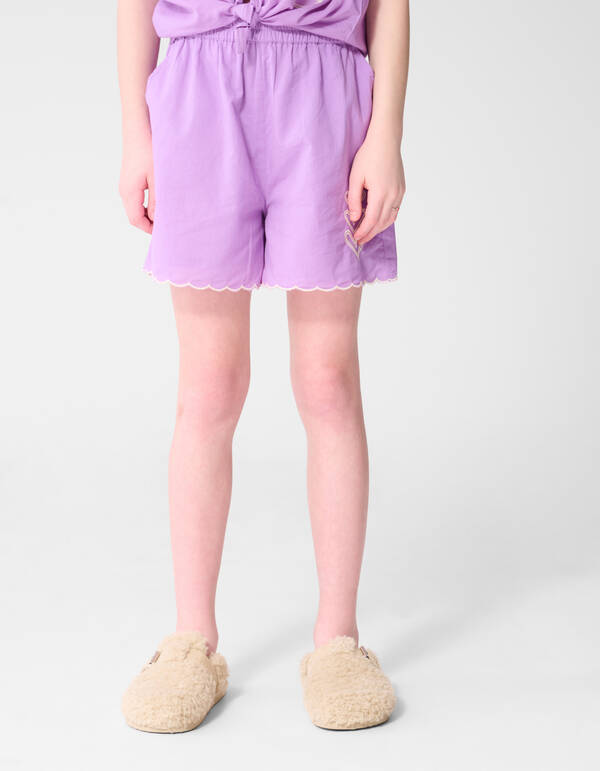 Herz Stickerei Kurz Lila SHOEBY GIRLS