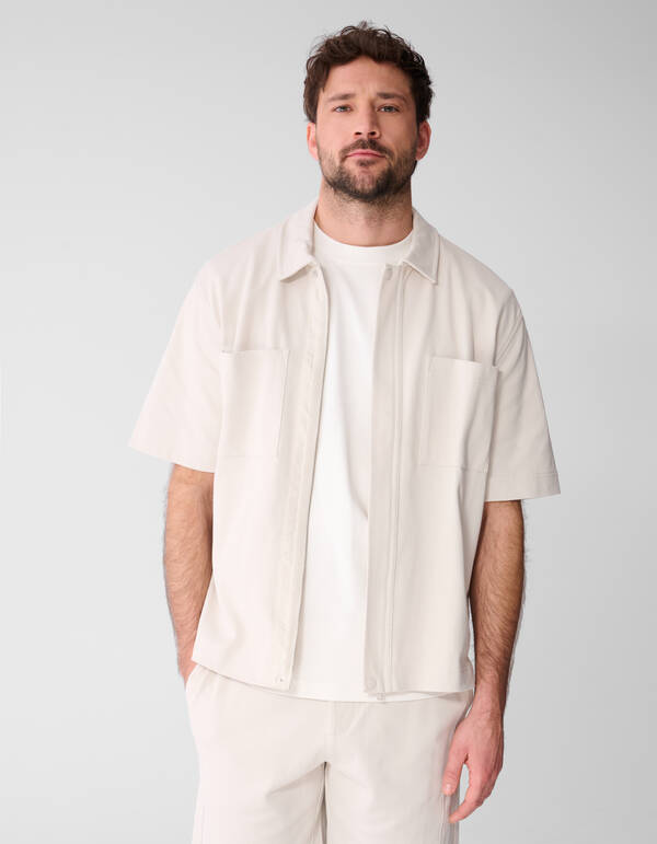 Zip Overshirt Hellgrau SHOEBY MEN