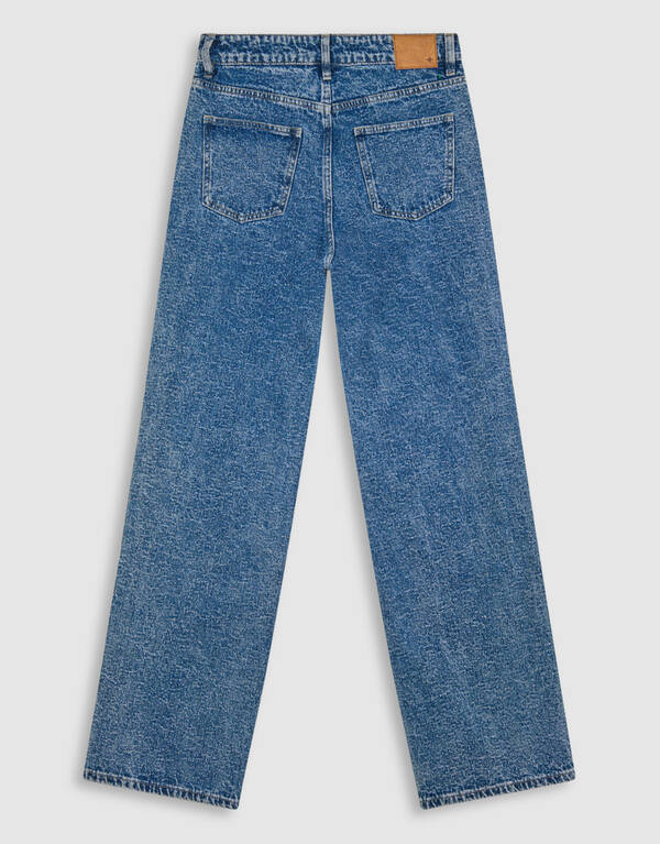 Jeans Structure mit weitem Bein in Mittelstein SHOEBY WOMEN