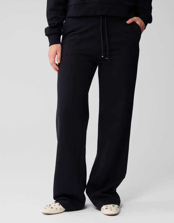 Jogginghose mit weitem Bein in Schwarz SHOEBY WOMEN