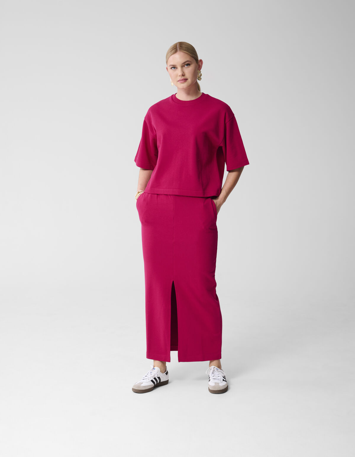 Übergroßes Sweat-T-Shirt Roze/Rood SHOEBY WOMEN