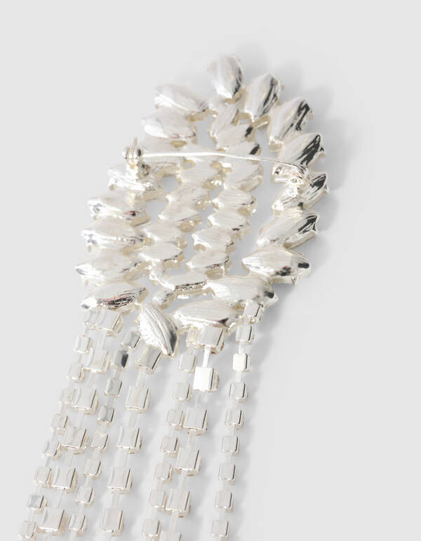 Strass-Brosche, Ohrringe Silber SHOEBY ACCESSOIRES