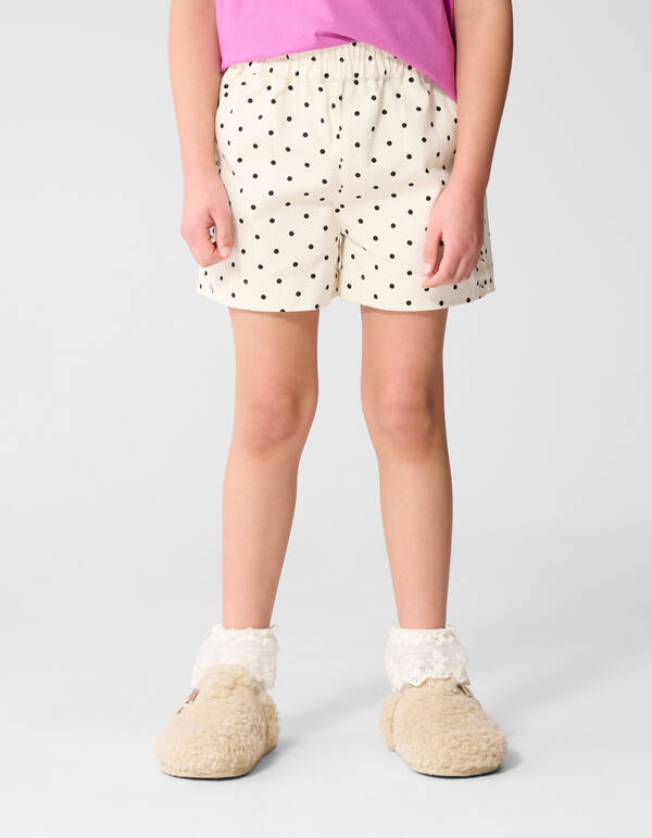 Polkadot Kurz Gebrochen Wei&szlig; SHOEBY GIRLS