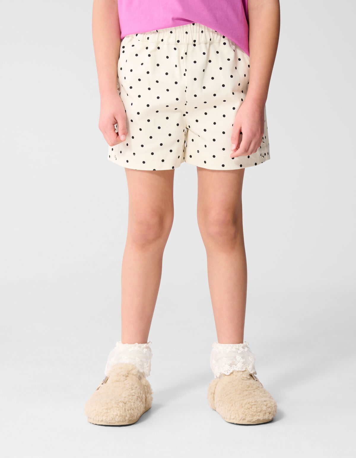 Polkadot Kurz Gebrochen Wei&szlig; SHOEBY GIRLS