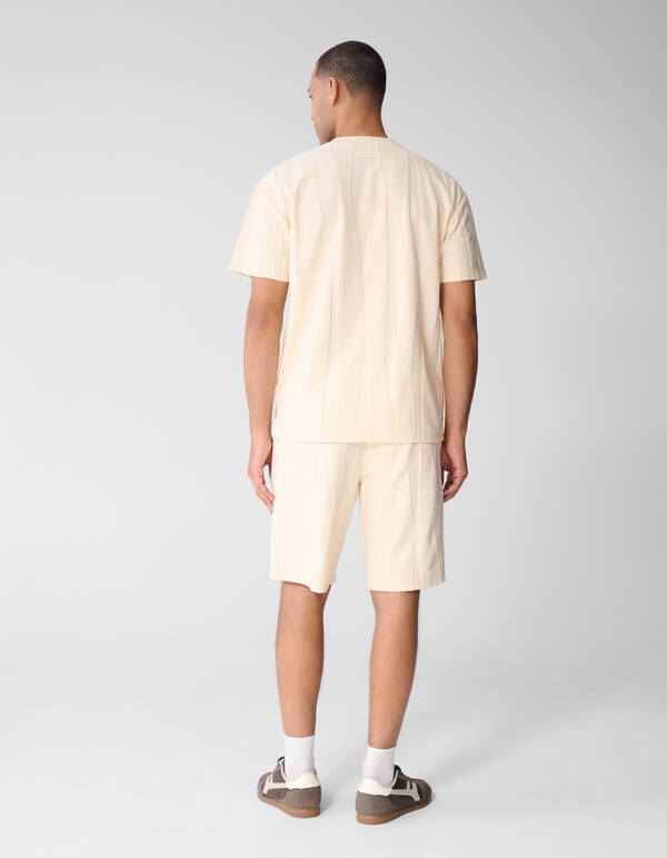 Wellenlinien T-Shirt Hellgelb SHOEBY MEN