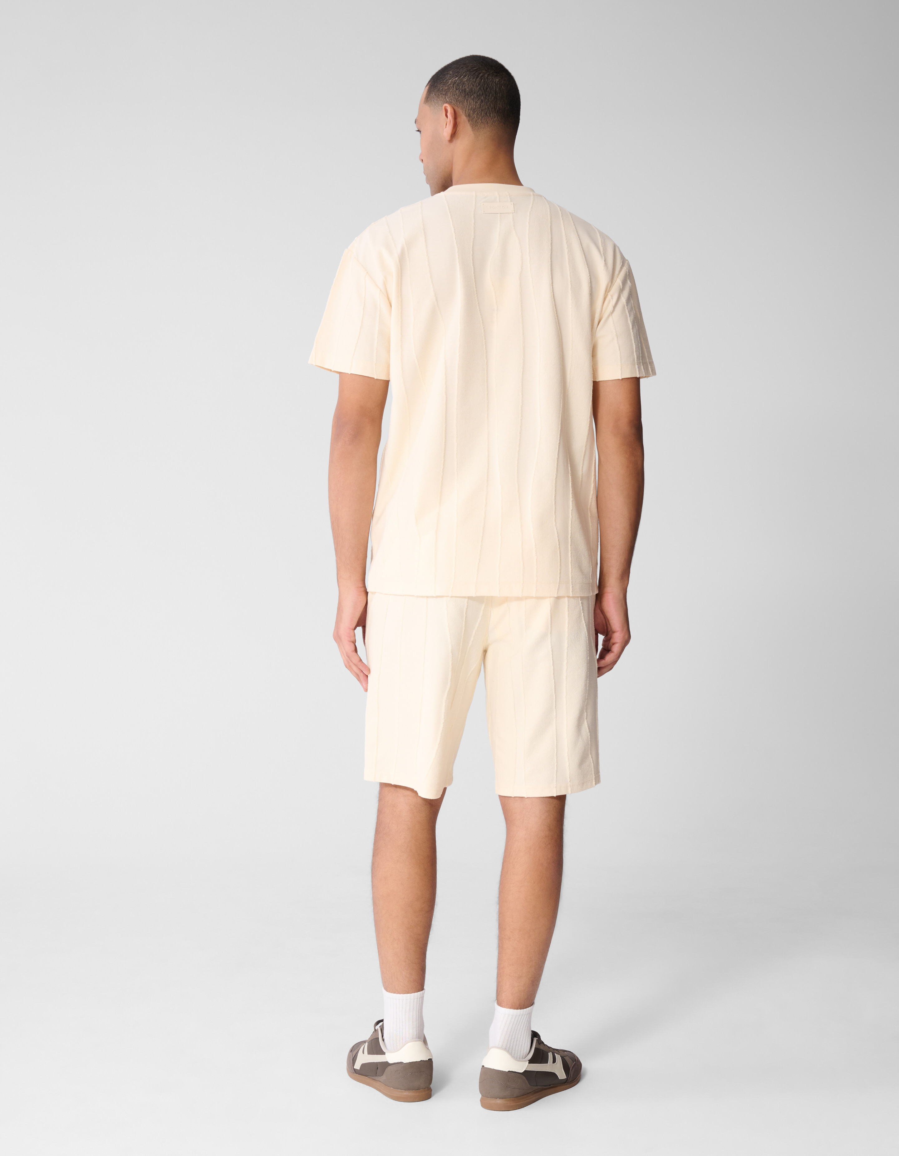 Wellenlinien T-Shirt Hellgelb SHOEBY MEN