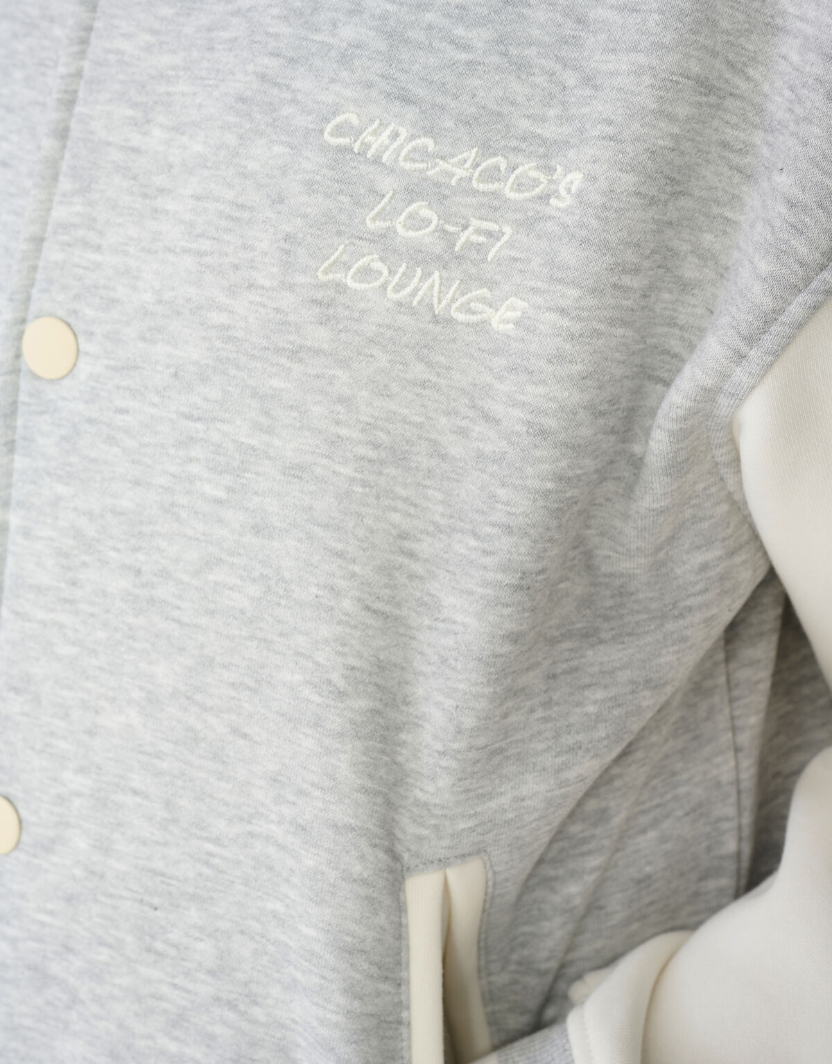 Varsity Bomber Sweatjacke Hellgrau SHOEBY BOYS