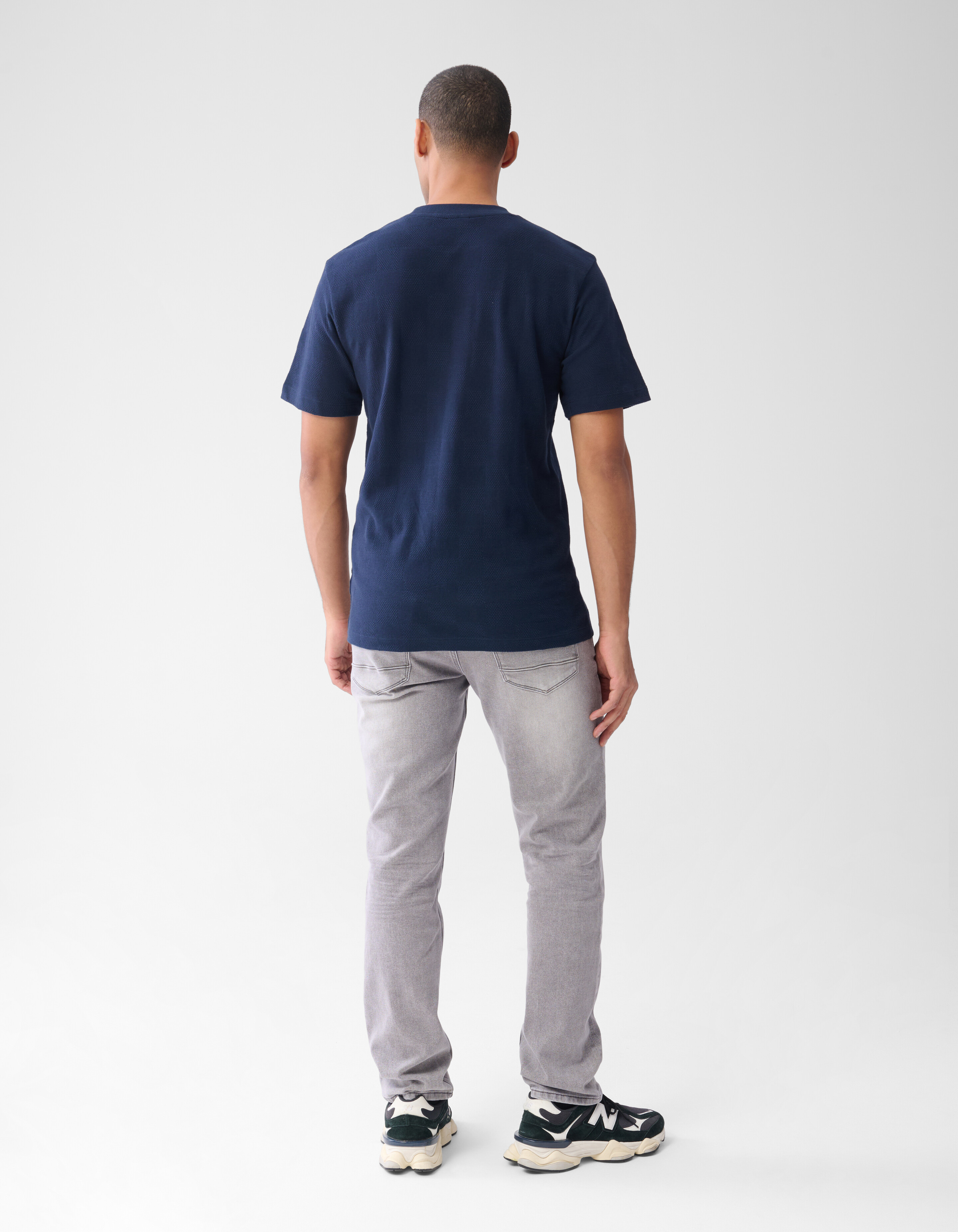 Patchwork T-shirt Donkerblauw SHOEBY MEN