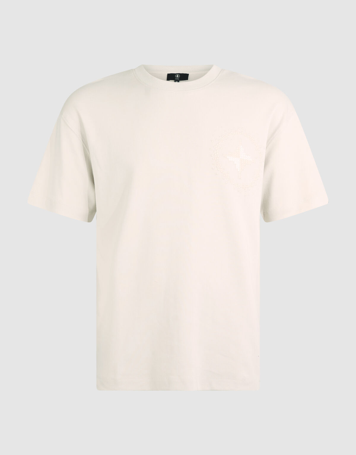 Besticktes Logo-T-Shirt Beige SHOEBY MEN