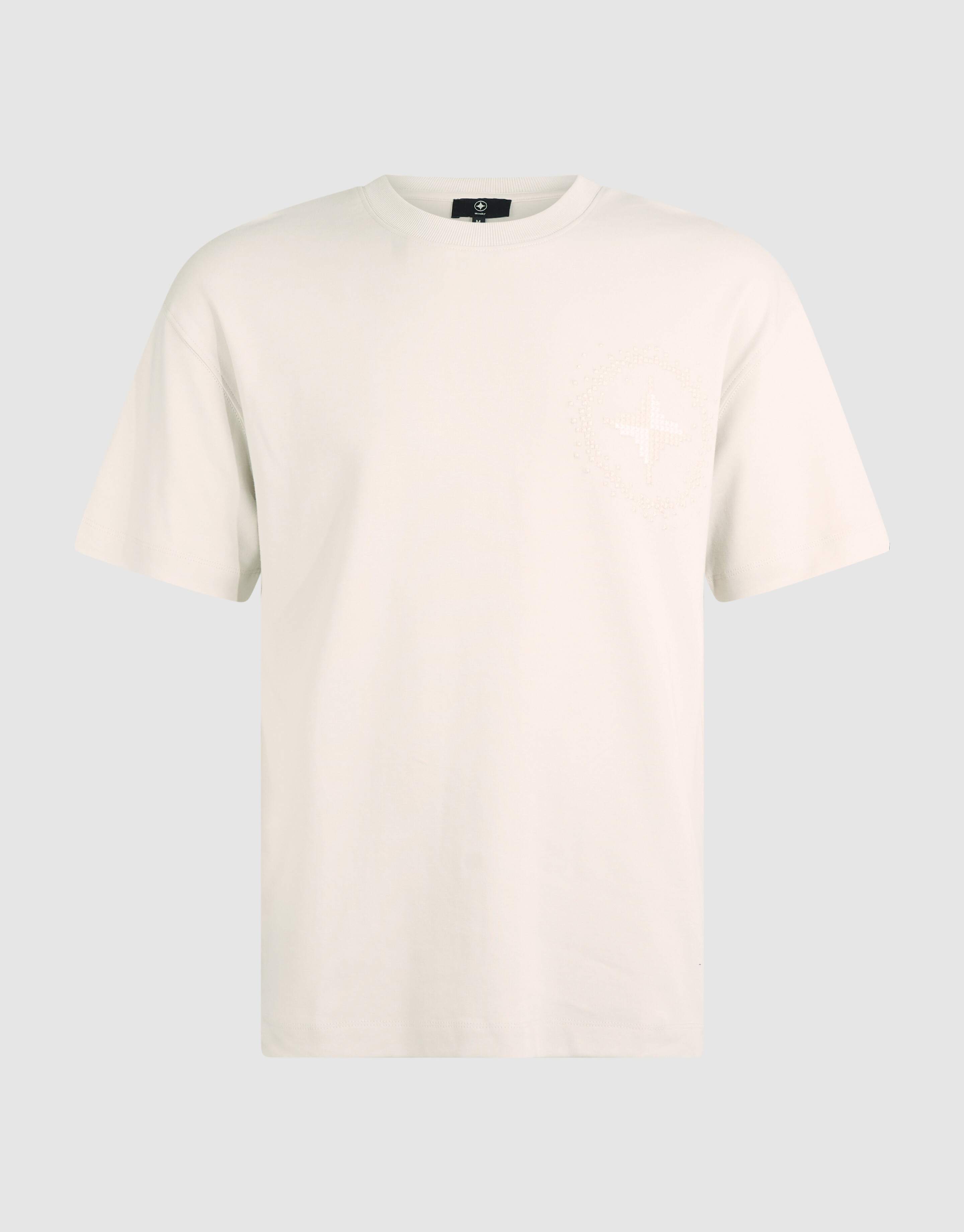 Besticktes Logo-T-Shirt Beige SHOEBY MEN