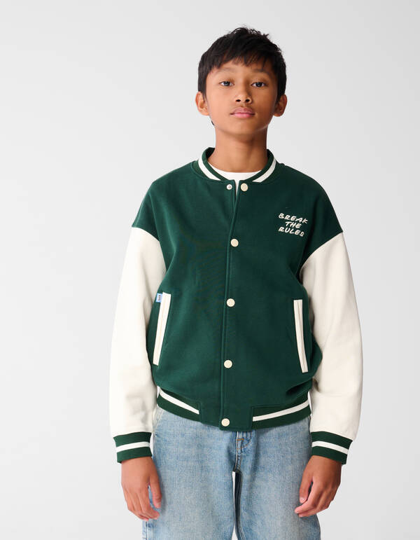 Varsity Bomberjacke Dunkelgr&uuml;n SHOEBY BOYS