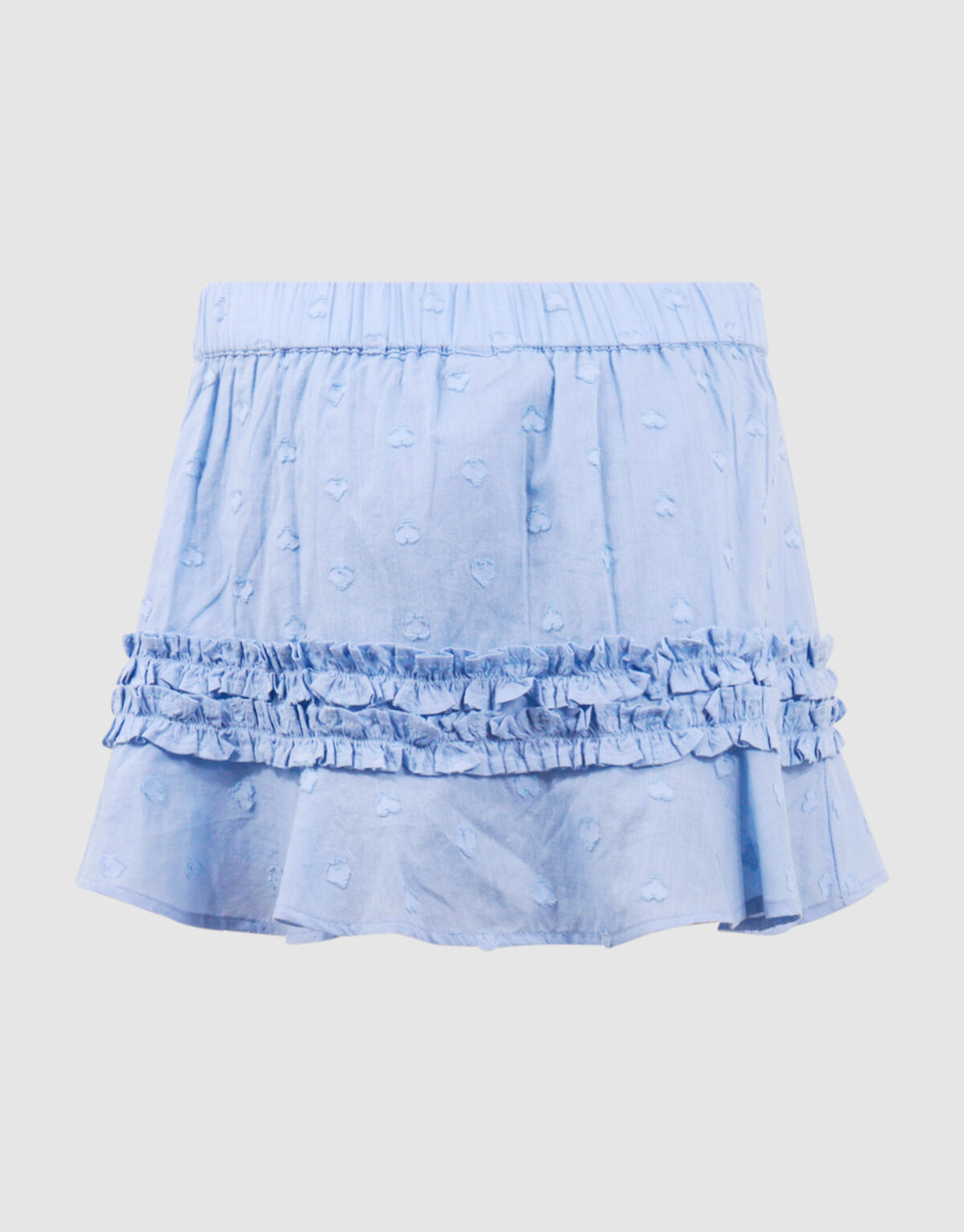 R&uuml;schen-Minirock Hellblau SHOEBY GIRLS