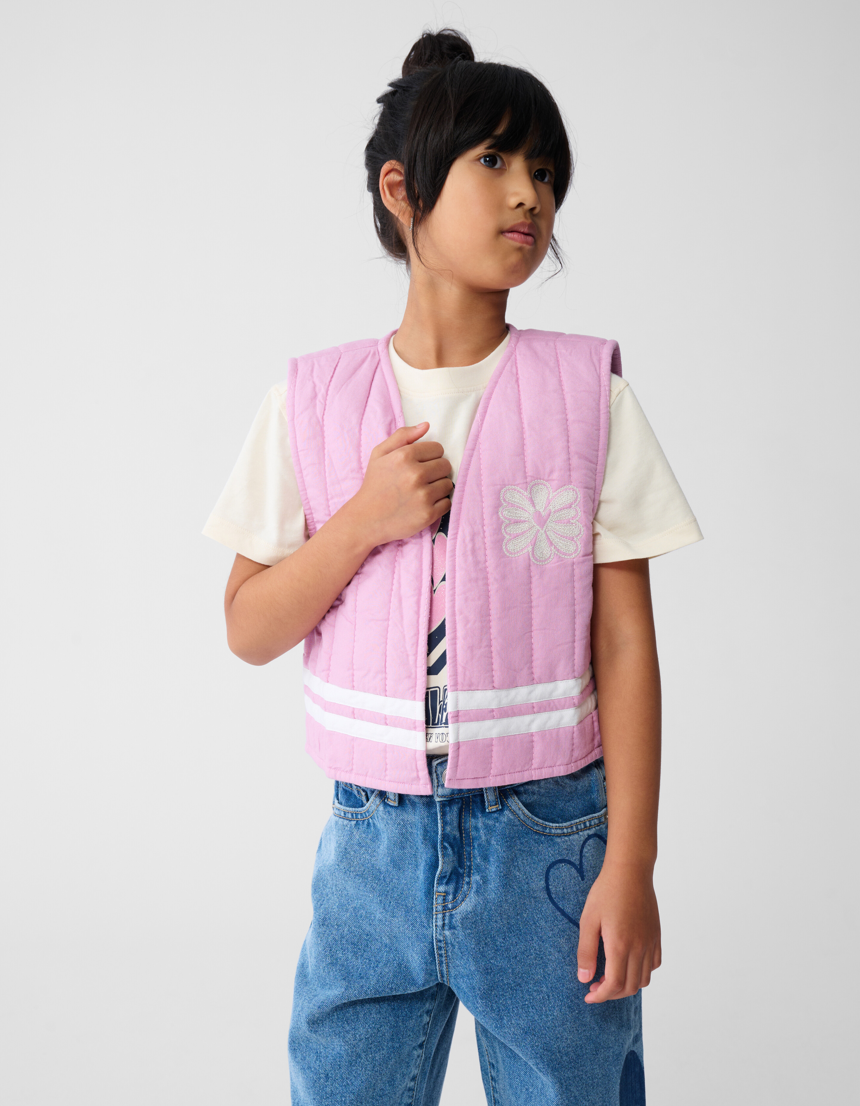 Bestickte Weste Hellrosa SHOEBY GIRLS