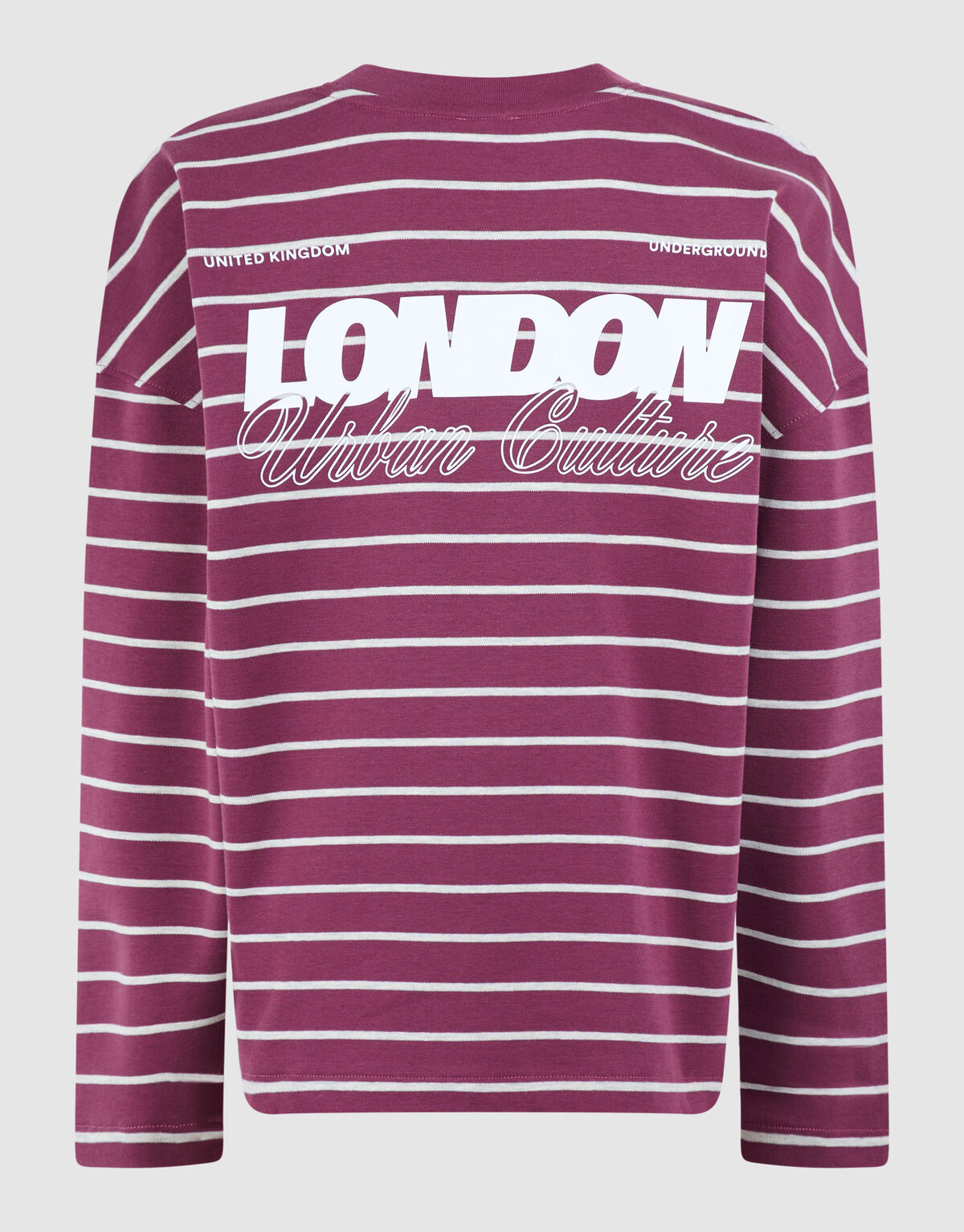 London gestreiftes Langarmshirt Dunkelrot SHOEBY BOYS