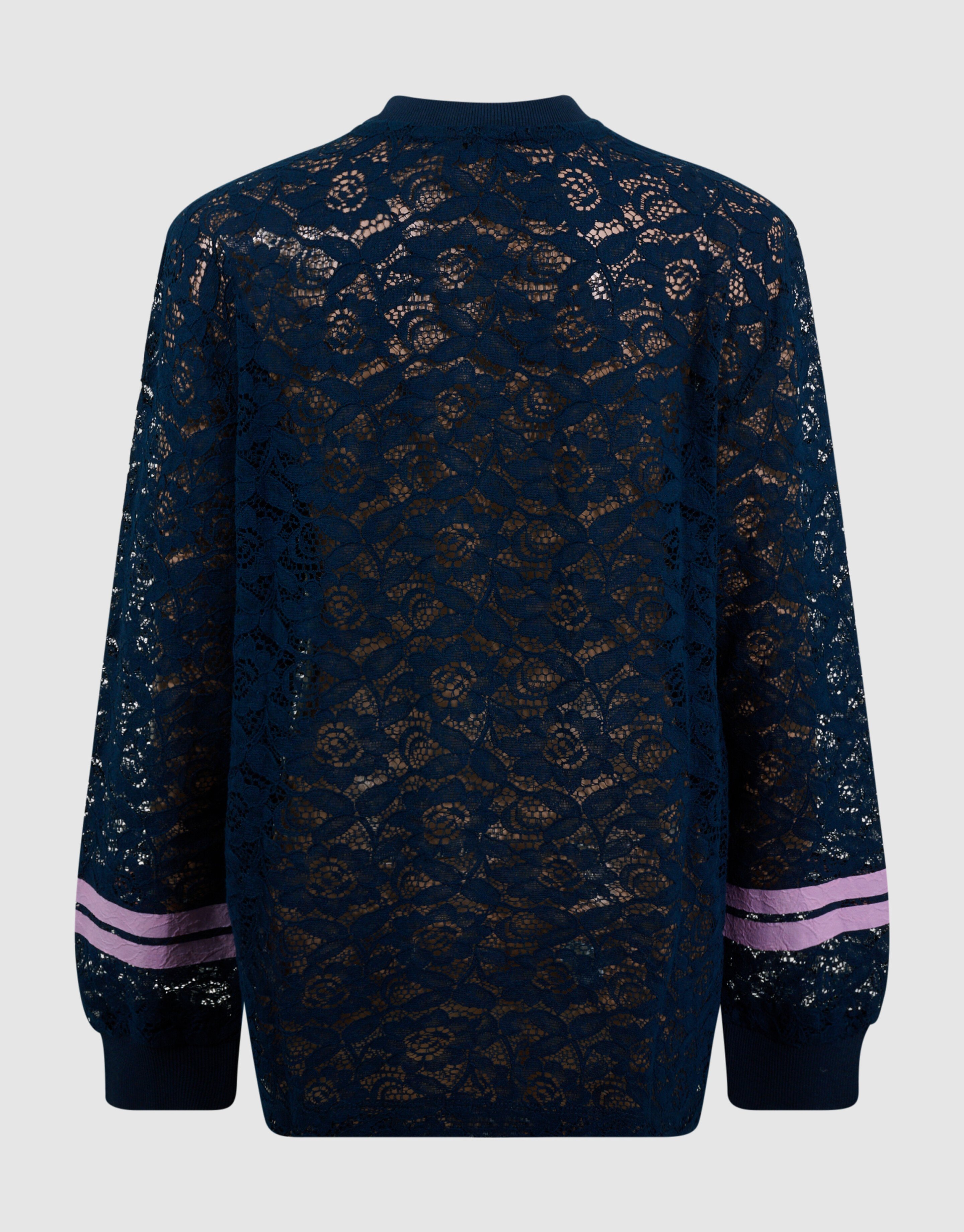 Baseball-Top mit Spitze, dunkelblau SHOEBY GIRLS