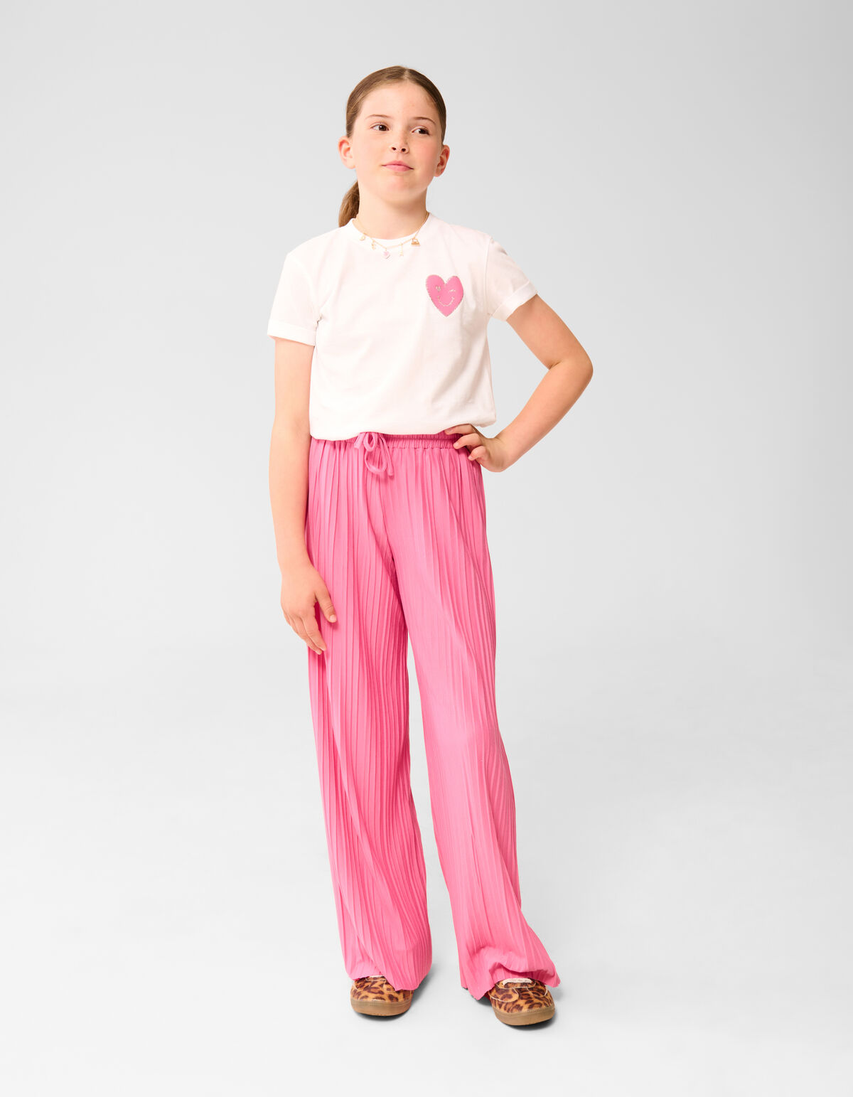Smiley Herz T-shirt Weiß SHOEBY GIRLS