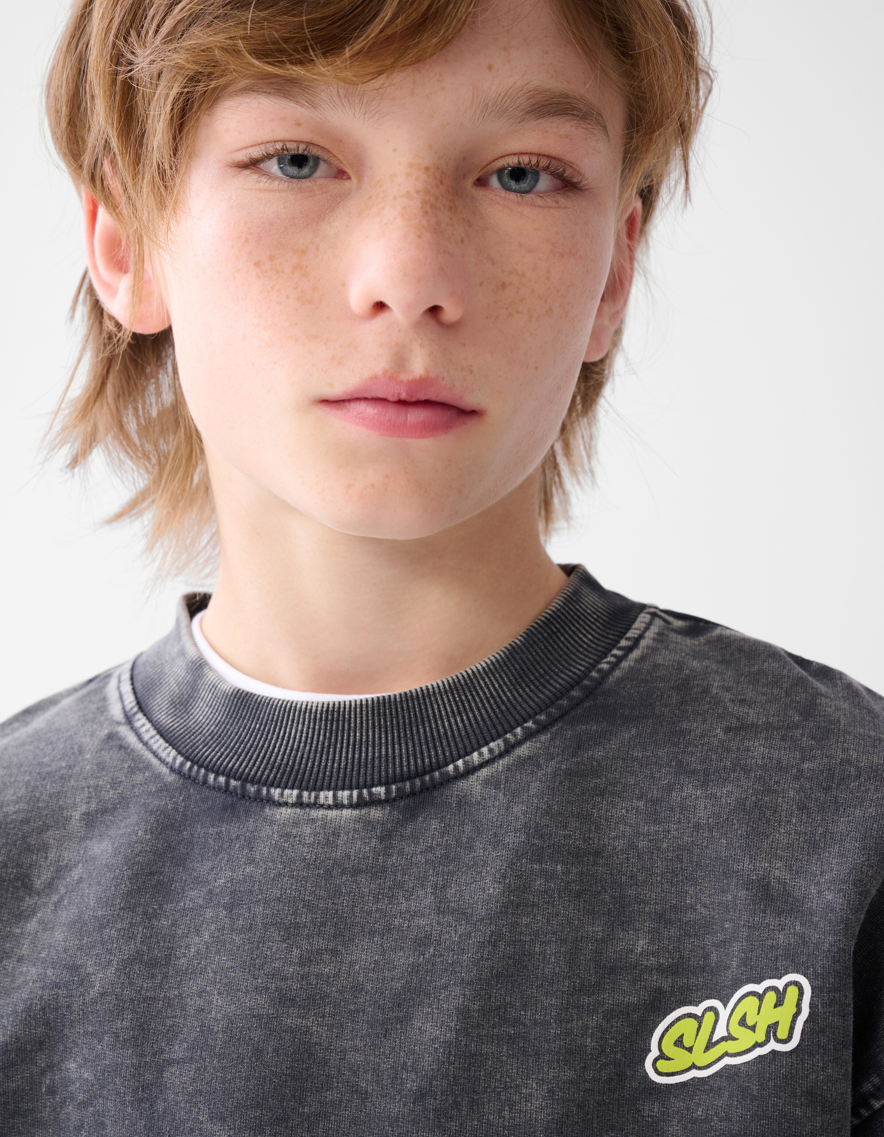 Washed Artwork Pullover Grau SHOEBY BOYS