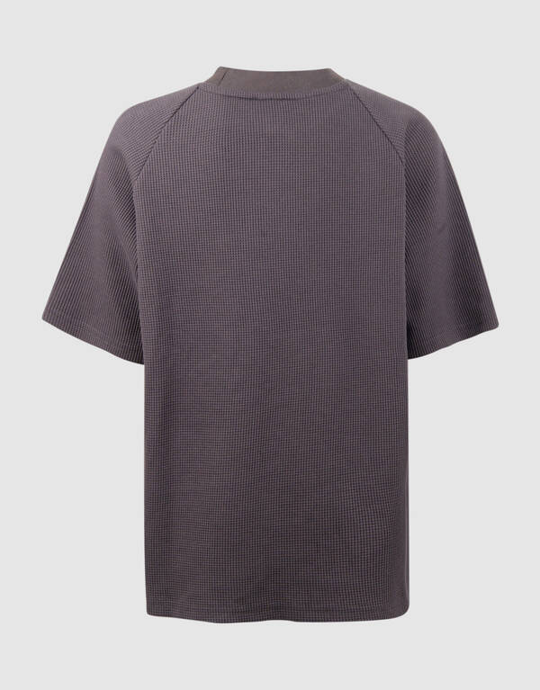 Waffelstruktur T-Shirt Dunkelgrau SHOEBY BOYS