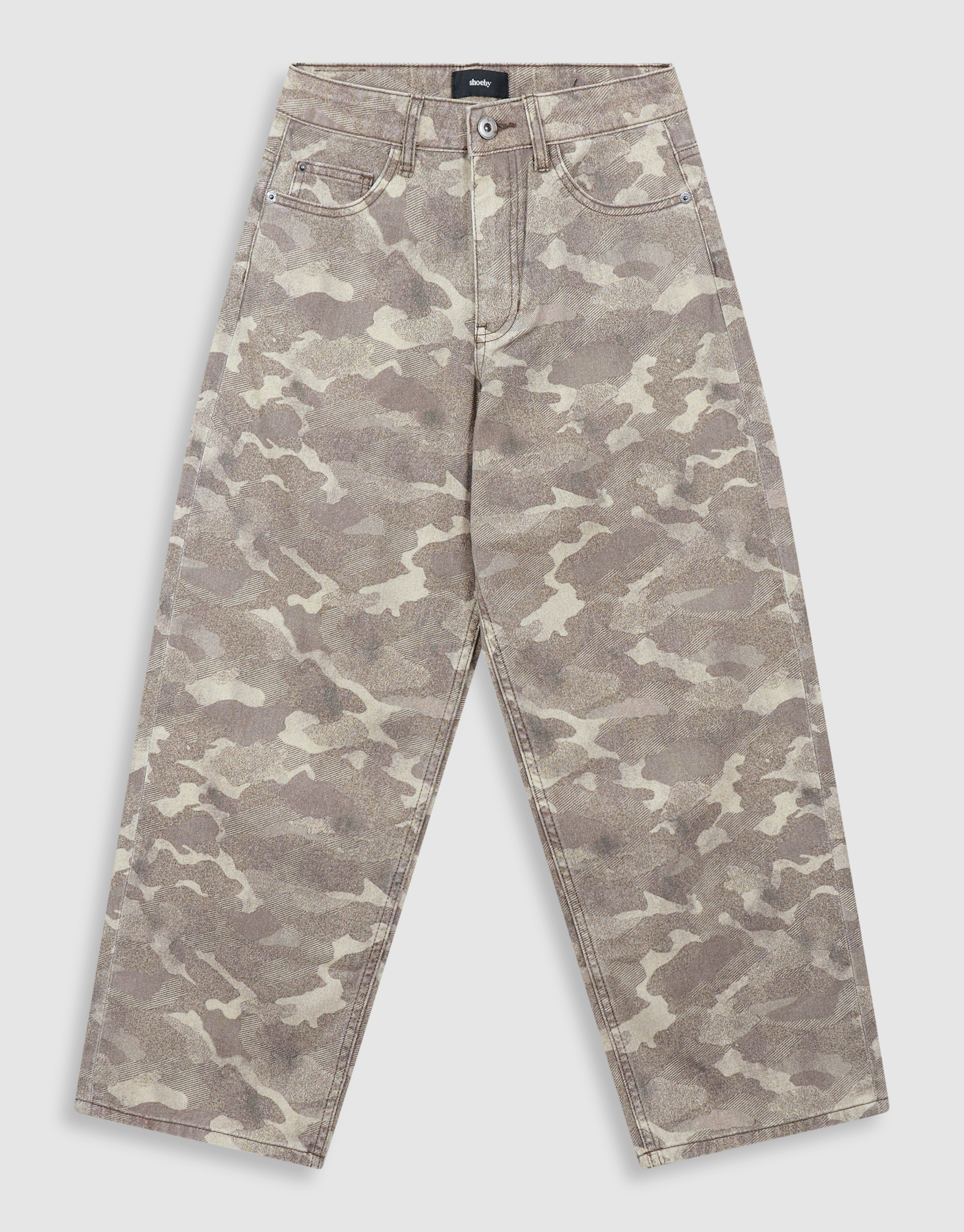 Camo Baggy Fit Jeans in Hellbraun SHOEBY BOYS