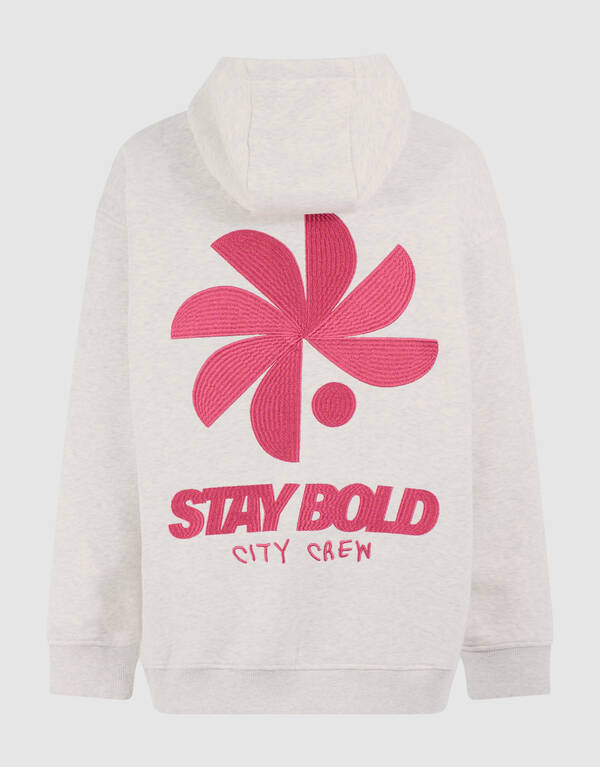 Oversized Fit Bold Artwork Hoodie Lichtgrijs SHOEBY BOYS