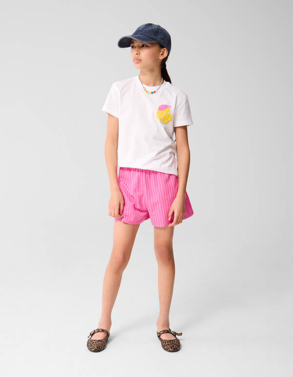 Exotisches Kunstwerk T-shirt Wit SHOEBY GIRLS